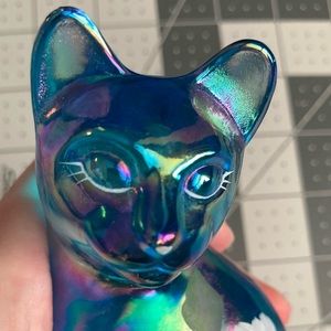 Fenton Glass Hand painted Cat